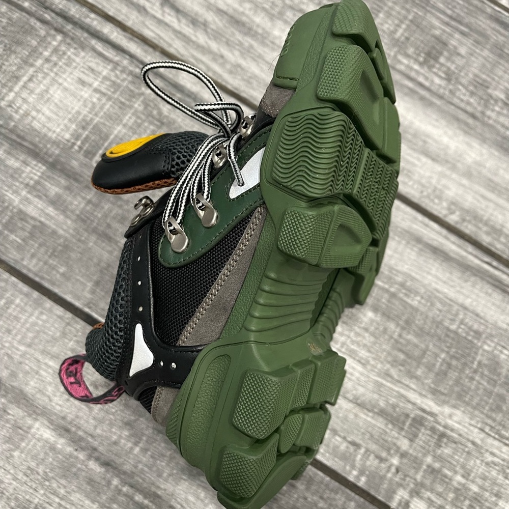 Gucci Flashtrek Green Low-Top Sneaker N3210 Men's Size 34.5 - Picture 7 of 15